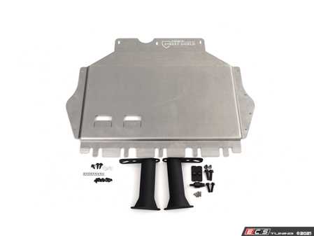 ECS Tuning Aluminum Street Shield Skid Plate - With Steel Reinforcement Kit - Eurosport Performance