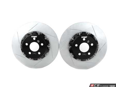 Turner Motorsports Rear Full-Floating Slotted TrackSport Rotors Set - 370x24mm - F8x - Eurosport Performance