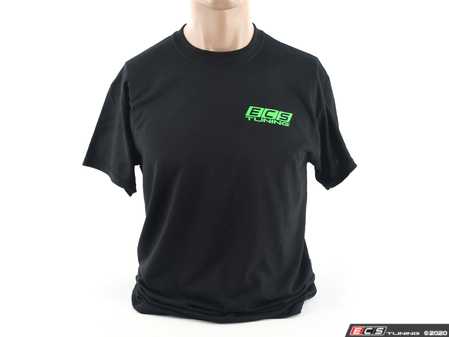 ECS Tuning Black With Flo Green ECS Short Sleeve T-Shirt - Select Your Size