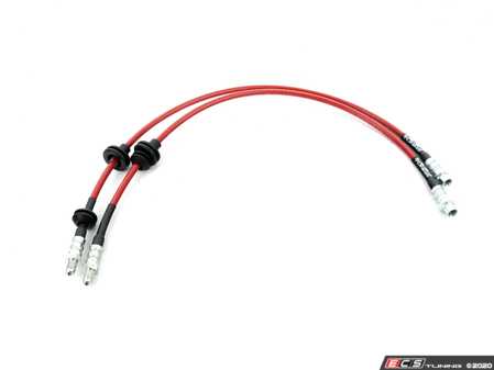 ECS Tuning Exact-Fit Stainless Steel Brake Lines - Front - Eurosport Performance