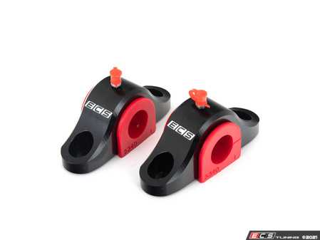 ECS Tuning Billet Front Sway Bar Brackets With Polyurethane Bushings - Pair - E9X Non-M - Eurosport Performance