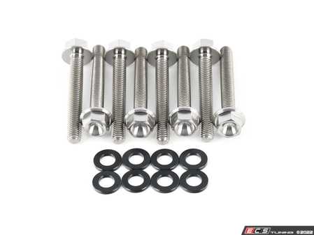 ECS Tuning Titanium 4.0T Ignition Coil Hardware Kit - Set Of Eight With Black Titanium Washers - Eurosport Performance