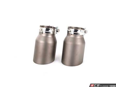 ECS Tuning "Ti.22" UNIVERSAL Exhaust Tips - 3.5" Titanium - Matte Finish - Pair