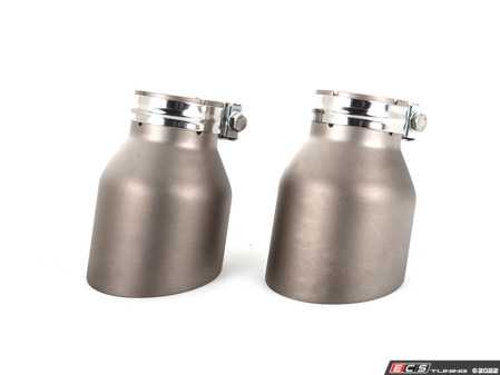 ECS Tuning "Ti.22" UNIVERSAL Exhaust Tips - 4.0" Titanium - Matte Finish - Pair