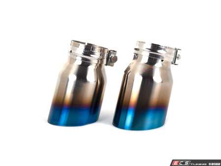 ECS Tuning "Ti.22" UNIVERSAL Exhaust Tips - 3.5" Titanium - Burnt Finish - Pair