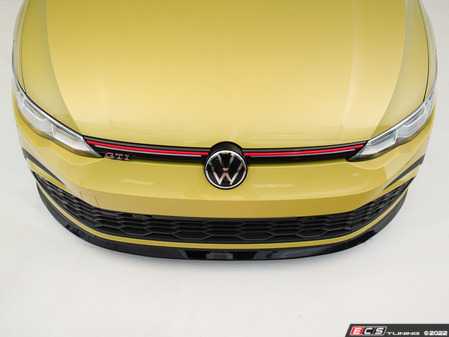 ECS Tuning VW MK8 GTI Front Lip Spoiler - Flush Style - Gloss Black - Eurosport Performance