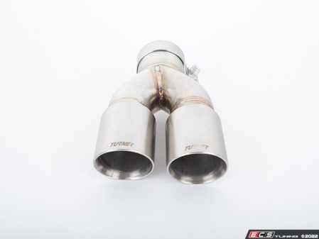 Turner Motorsports Double Wall Slash Cut Exhaust Tip - 2.75 Inlet - 3.0 OD - Stepped Left - Brushed Stainless - Eurosport Performance