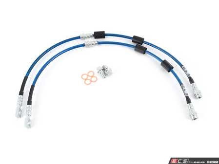 ECS Tuning Exact-Fit Front Brake Hose Set (Blue) - MK8 Golf R / 8Y S3 - Eurosport Performance