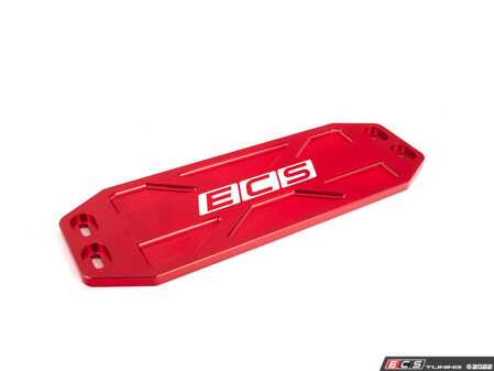 ECS Tuning Billet Aluminum Tunnel Brace - Front - Red Anodized - Eurosport Performance