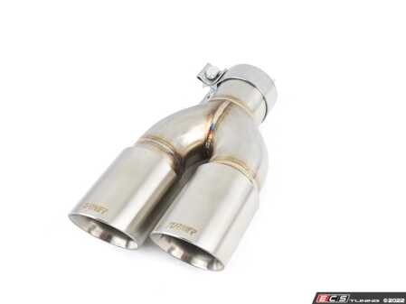 Turner Motorsports Double Wall Slash Cut - 2.5 Inlet 3.0 OD - Stepped Right - Brushed Stainless - Eurosport Performance