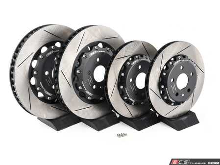 ECS Tuning 8V RS3 - 2-Piece Slotted Brake Rotors - Front and Rear - Eurosport Performance