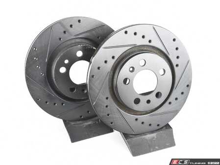 ECS Tuning Front V5 Dimpled & Slotted Brake Rotors - Set (280x22) - Eurosport Performance