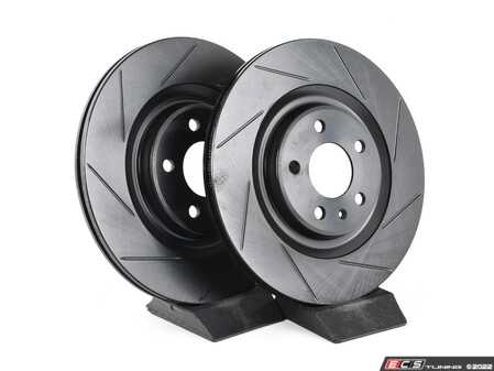 ECS Tuning Rear V5 Slotted Brake Rotors - Set (330x22)