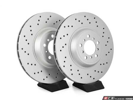 ECS Tuning Front V5 Drilled Brake Rotors - Set (380x30) - Eurosport Performance