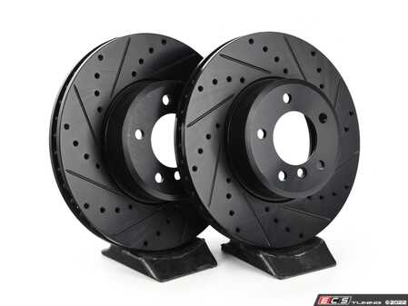 ECS Tuning Front V5 Drilled & Slotted Brake Rotors - Set (324x30) - Eurosport Performance