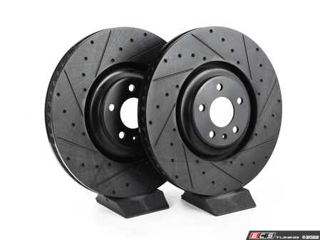 ECS Tuning Front V5 Drilled & Slotted Brake Rotors - Set (380x36) - Eurosport Performance