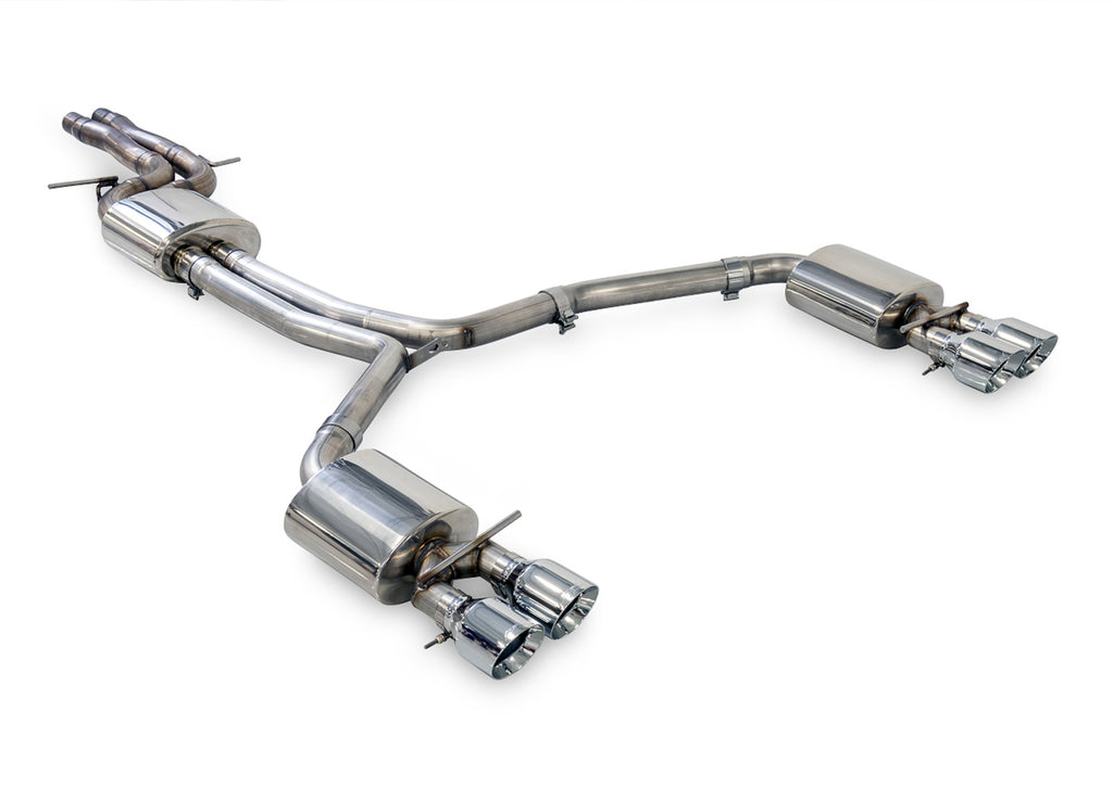 AWE Touring Edition Exhaust - Audi C7.5 A7 3.0T - Quad Outlet, Chrome Silver Tips - Eurosport Performance