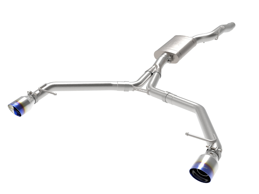 MACH Force-Xp 3 to 2-1/2 IN Stainless Steel Axle-Back Exhaust w/ Blue Flame Tip - Eurosport Performance