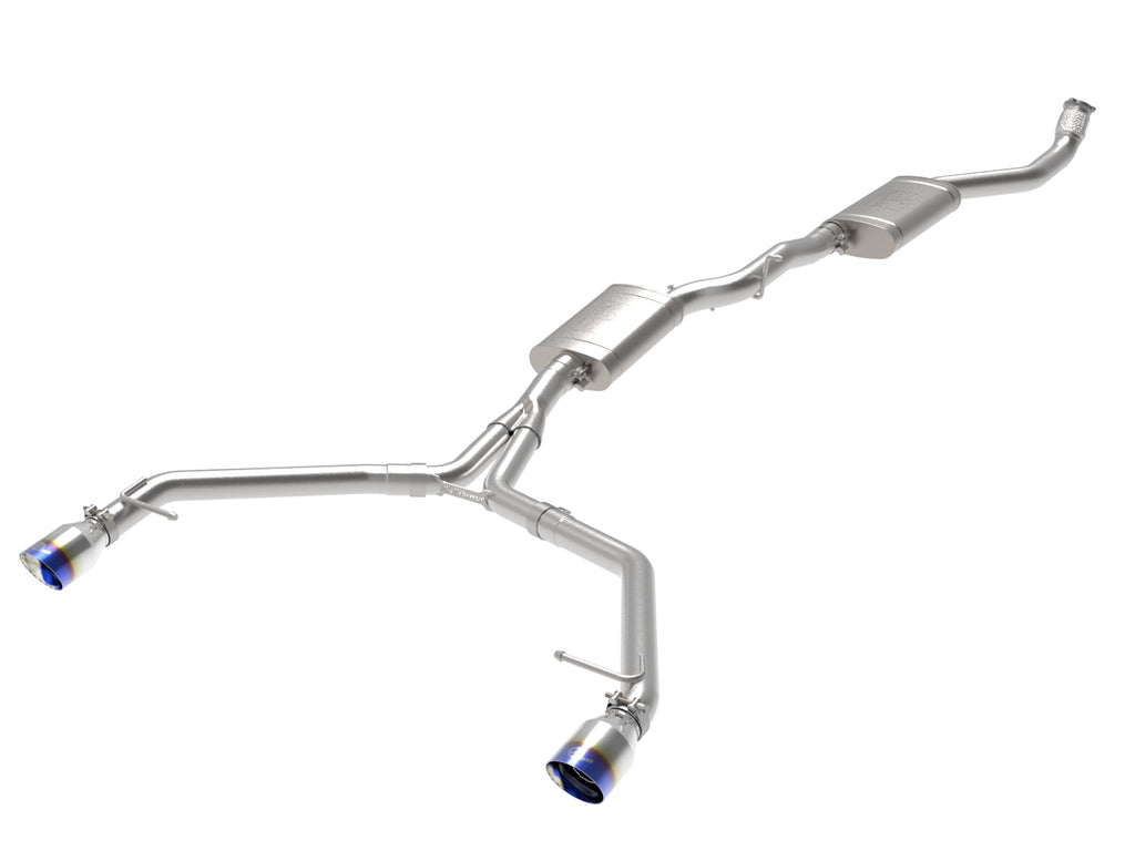 MACH Force-Xp 3 to 2-1/2 IN Stainless Steel Cat-Back Exhaust w/ Blue Flame Tip - Eurosport Performance