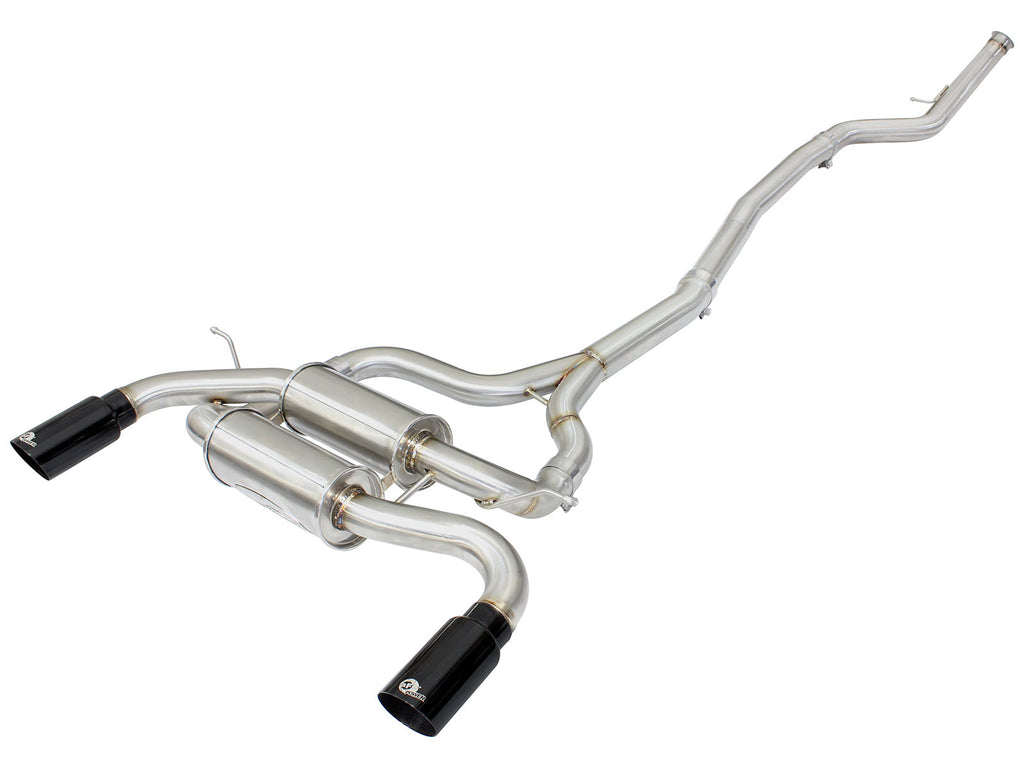 MACH Force-Xp 2-1/2in 304 Stainless Steel Cat-Back Exhaust System w/Black Tip - Eurosport Performance