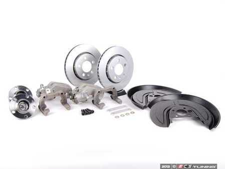 ECS Tuning TT 225HP Rear Big Brake Kit - Plain Rotors (256x22) - bare Aluminum - Eurosport Performance
