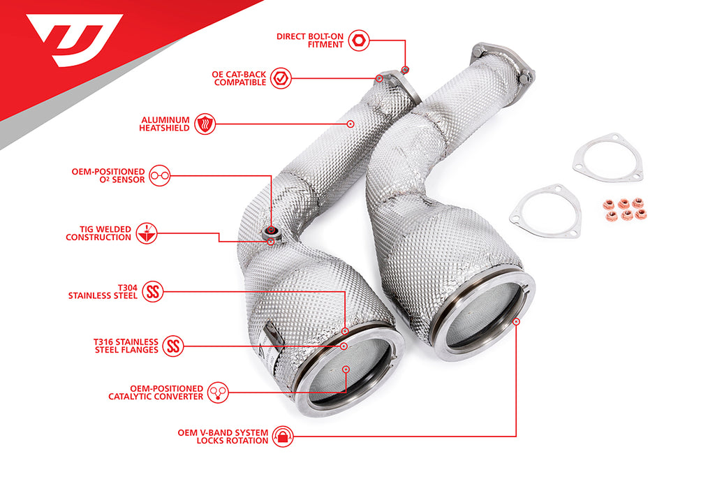 Unitronic Performance Downpipes for C8 RS6/RS7 - Eurosport Performance