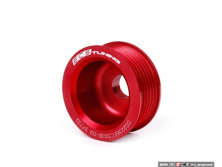 ECS Tuning Light Weight Alternator Pulley Red Anodized