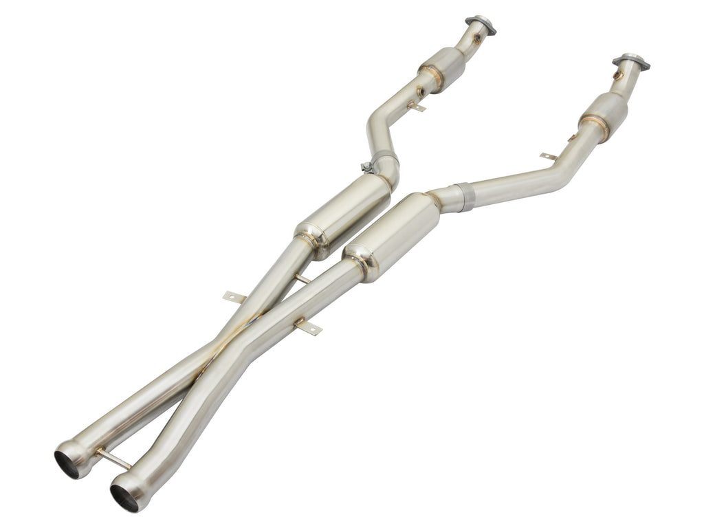 MACH Force-Xp X-Pipe 2-1/2 IN 304 Stainless Steel w/ Cat & Resonator - Eurosport Performance