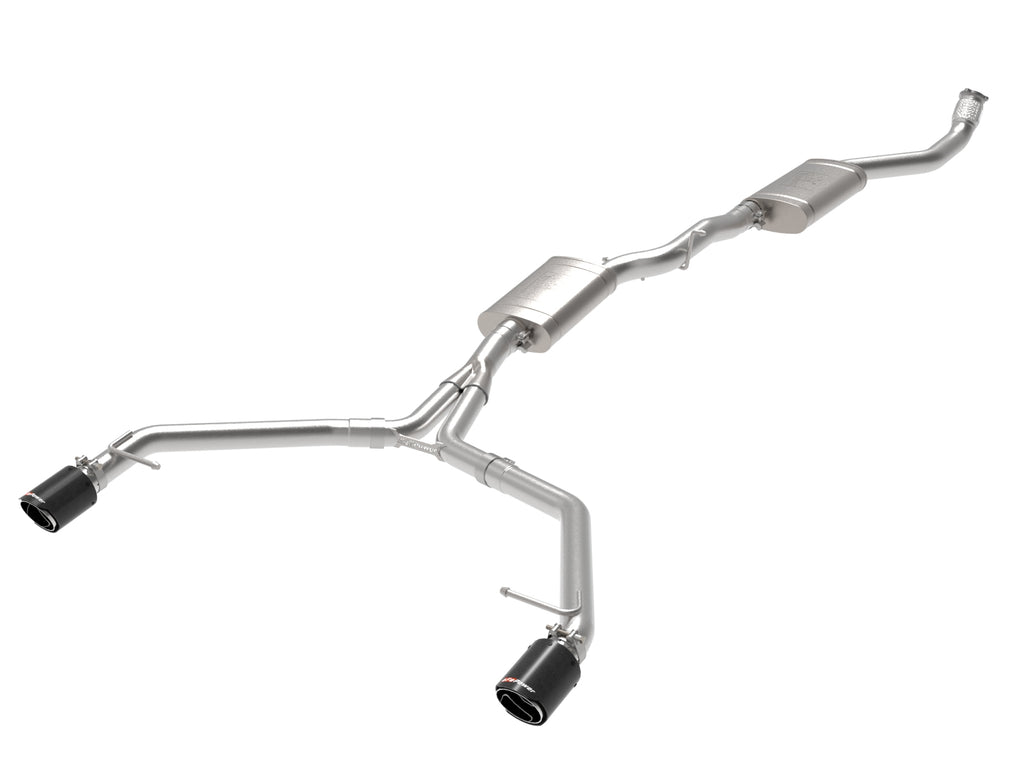 MACH Force-Xp 3 IN to 2-1/2 IN Stainless Steel Cat-Back Exhaust w/ Carbon Tip - Eurosport Performance
