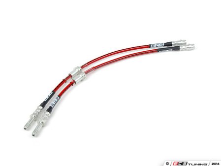 ECS Tuning Exact-Fit Stainless Steel Brake Lines - Rear