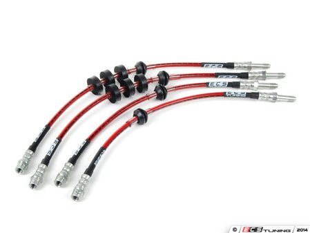 ECS Tuning Front & Rear Exact-Fit Stainless Steel Brake Lines - Kit