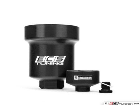 ECS Tuning Billet Aluminum Oil Filter Housing With Removal Tool - Black Anodized - Eurosport Performance
