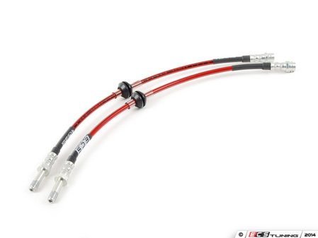ECS Tuning Exact-Fit Stainless Steel Brake Lines - Front - Eurosport Performance