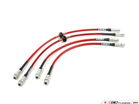 ECS Tuning Front & Rear Exact-Fit Stainless Steel Brake Lines - Kit - Eurosport Performance