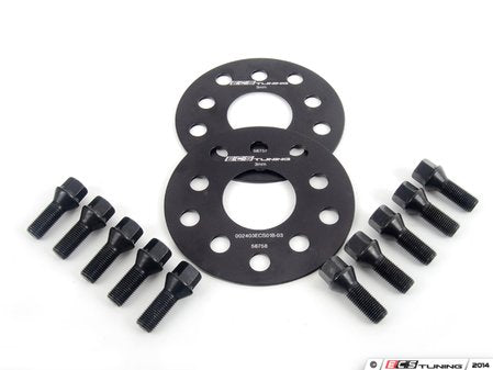 ECS Tuning Wheel Spacer & Bolt Kit - 3mm With Black Conical Seat Bolts - Eurosport Performance