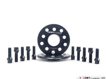 ECS Tuning Wheel Spacer & Bolt Kit - 10mm With Black Conical Seat Bolts - Eurosport Performance