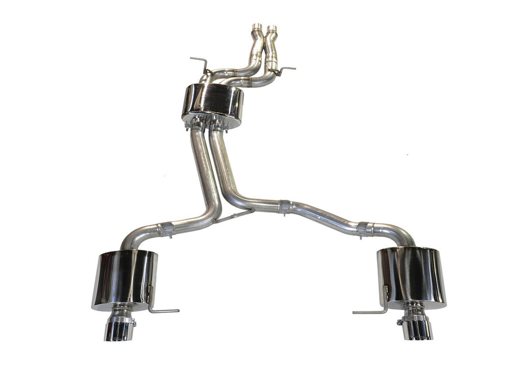 AWE Non-Resonated Exhaust System (Downpipe-Back) - 8R Q5 3.2L -- Diamond Black Tips - Eurosport Performance