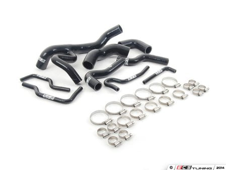 ECS Tuning 9 piece Silicone Coolant Hose Kit with clamps - black - Eurosport Performance