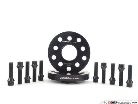 ECS Tuning Wheel Spacer & Bolt Kit - 20mm With Black Conical Seat Bolts - Eurosport Performance