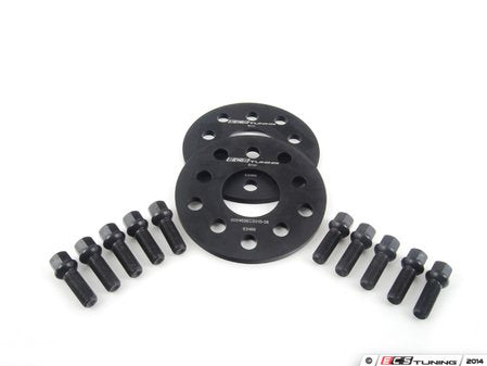 ECS Tuning Wheel Spacer & Bolt Kit - 8mm With Black Ball Seat Bolts - Eurosport Performance
