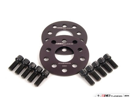 ECS Tuning Wheel Spacer & Bolt Kit - 6mm With Black Ball Seat Bolts - Eurosport Performance