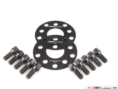 ECS Tuning Wheel Spacer & Bolt Kit - 3mm With Black Conical Seat Bolts