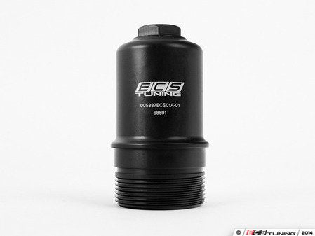 Boîtier de filtre à huile en aluminium ECS Tuning Billet - Anodisé noir