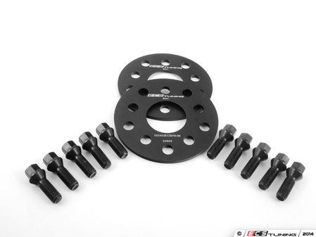 ECS Tuning Wheel Spacer & Bolt Kit - 6mm With Black Conical Seat Bolts - Eurosport Performance