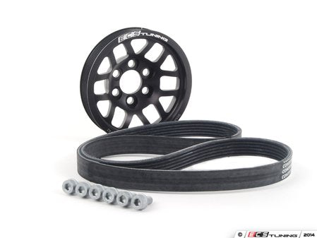 ECS Tuning Lightweight Crank Pulley Kit - Black - Eurosport Performance
