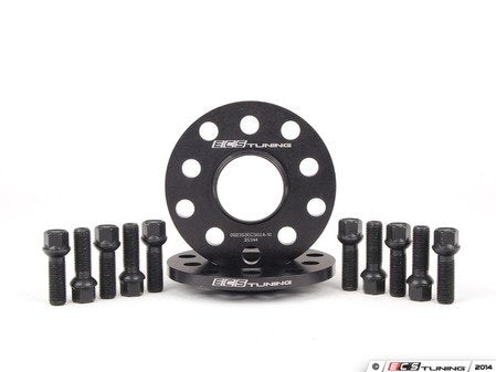 ECS Tuning Wheel Spacer & Bolt Kit - 10mm With Black Ball Seat Bolts - Eurosport Performance