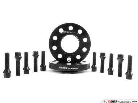 Kit d'entretoise et de boulons de roue ECS Tuning - 20 mm avec boulons de siège coniques noirs