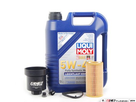 ECS Tuning Oil Service Kit - With Magnetic Drain Plug & Black Aluminum Oil Filter Housing - Eurosport Performance