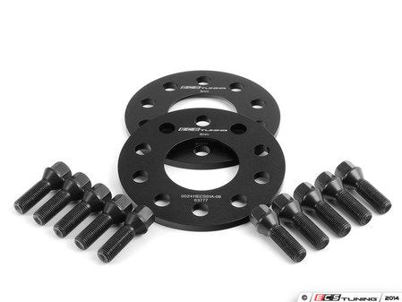 ECS Tuning Wheel Spacer & Bolt Kit - 8mm With Black Conical Seat Bolts