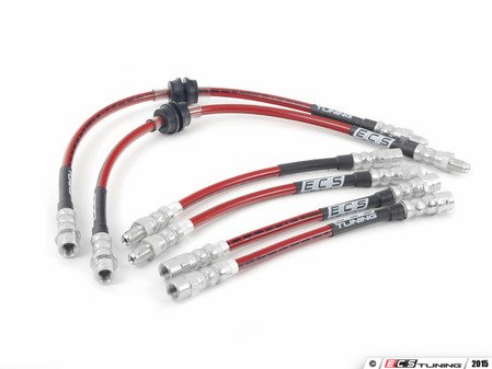 ECS Tuning Exact-Fit Stainless Steel Brake Lines - Complete Kit - Eurosport Performance